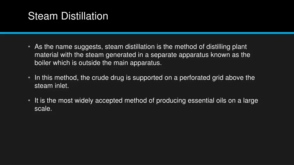 steam distillation