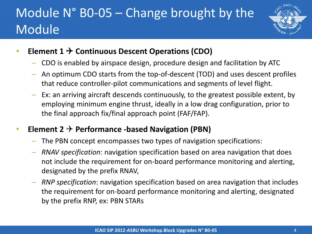module n b0 05 change brought by the module