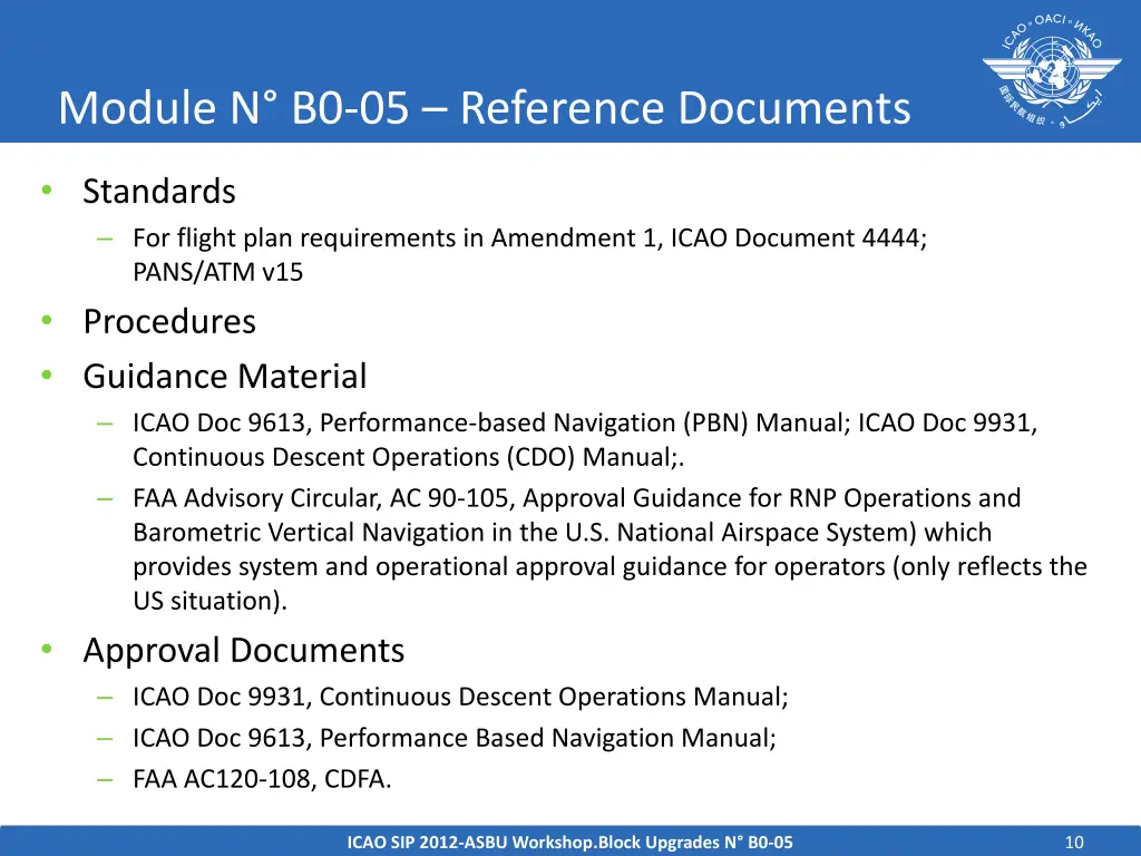 module n b0 05 reference documents