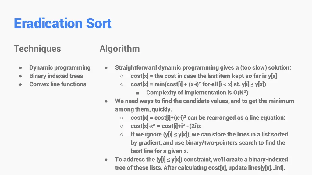 eradication sort