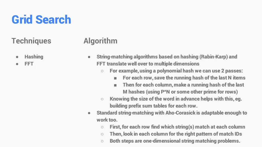 grid search