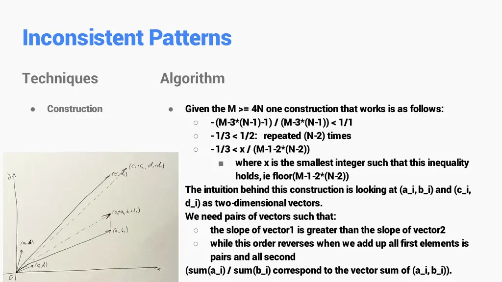 inconsistent patterns