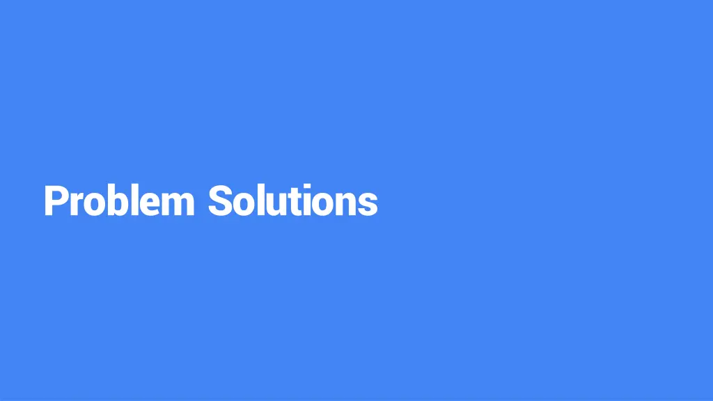 problem solutions