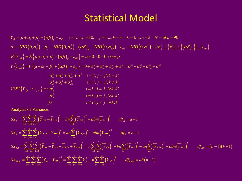 statistical model