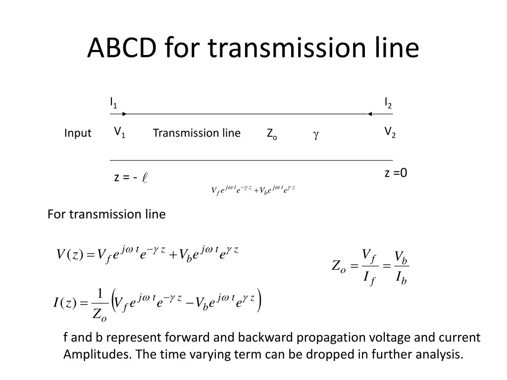 abcd for transmission line