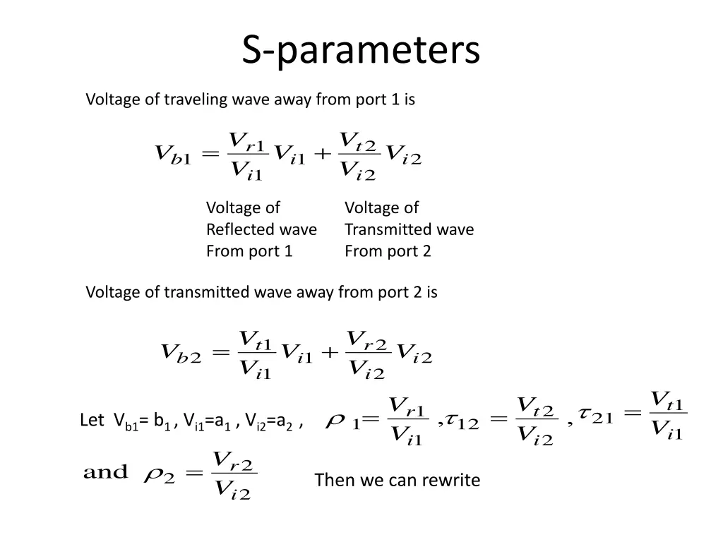 s parameters 1