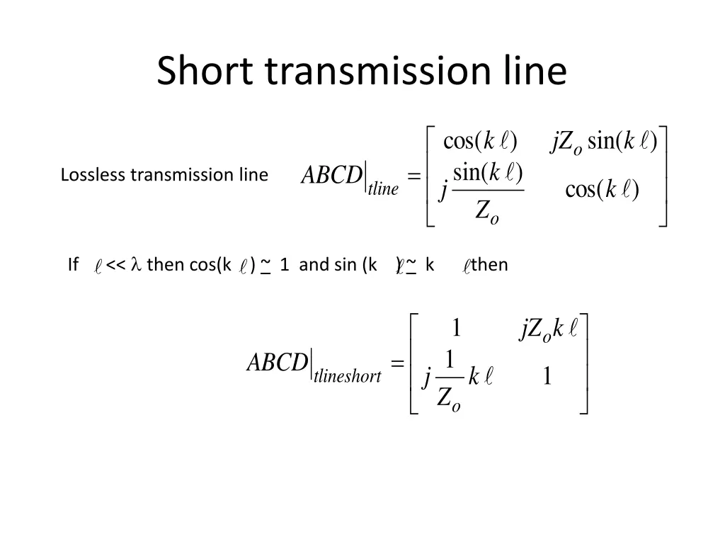 short transmission line