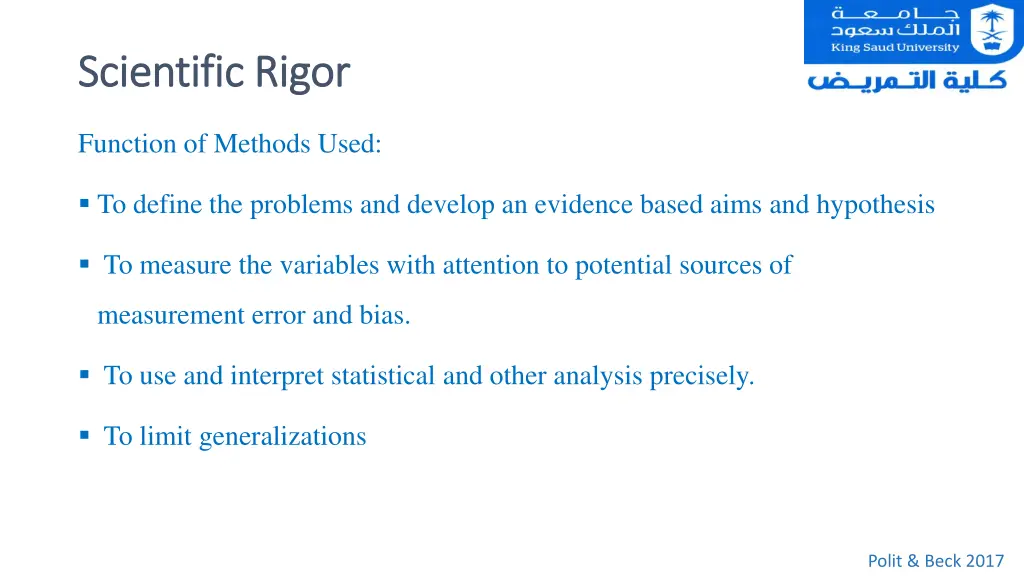 scientific rigor scientific rigor