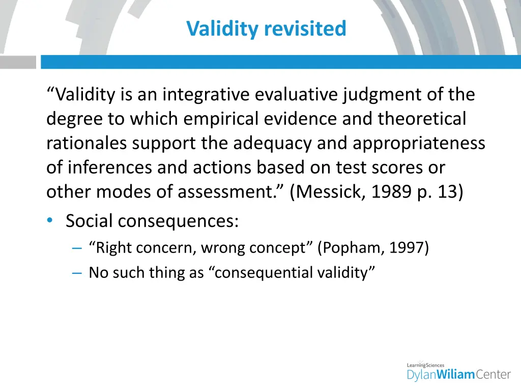validity revisited