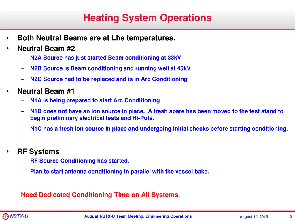 heating system operations