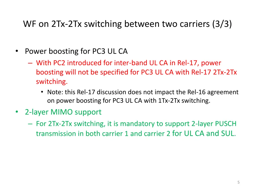 wf on 2tx 2tx switching between two carriers 3 3