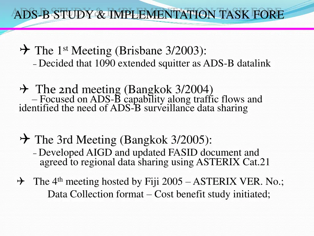 ads b study implementation task fore