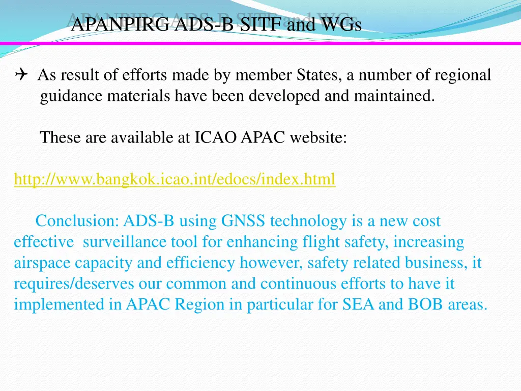 apanpirg ads b sitf and wgs