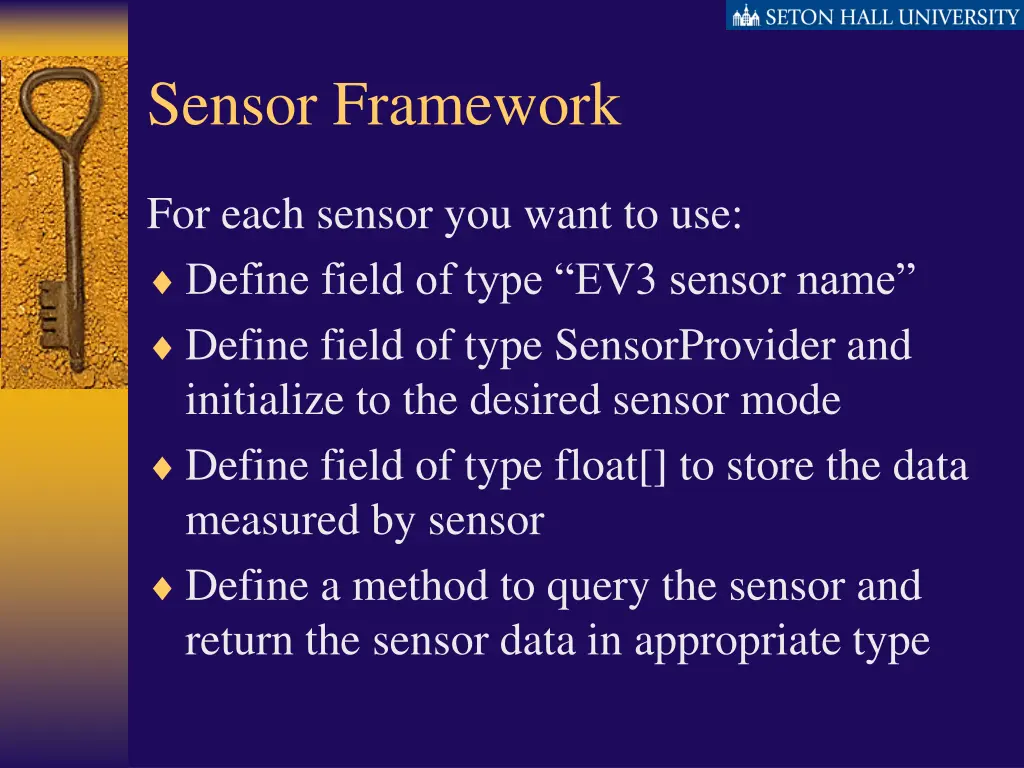 sensor framework