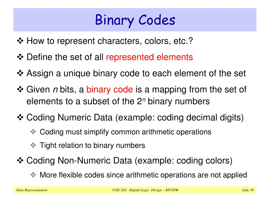 binary codes