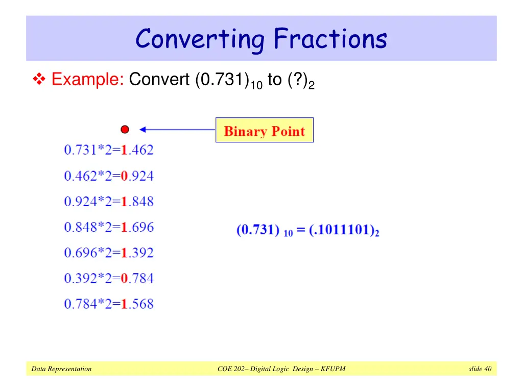 converting fractions 1