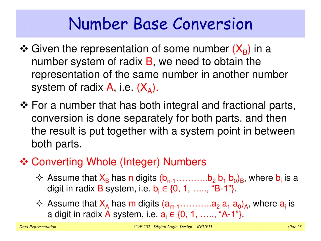 number base conversion