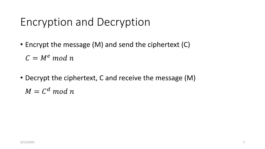 encryption and decryption