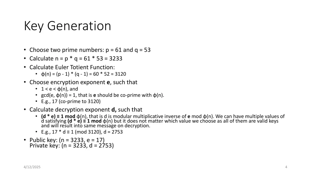 key generation