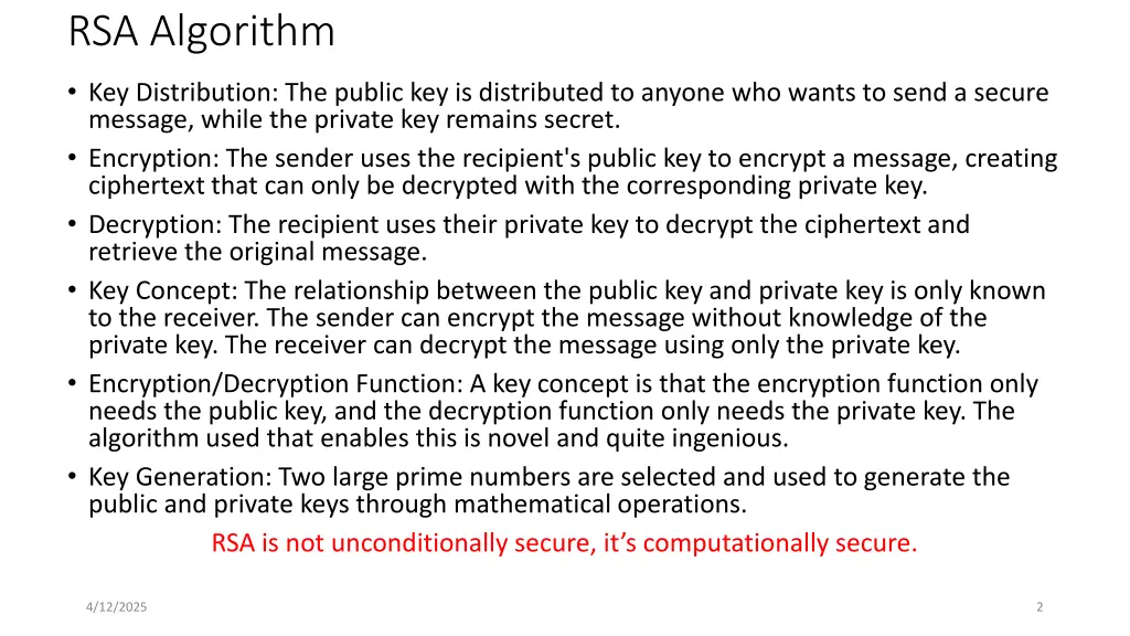 rsa algorithm 1