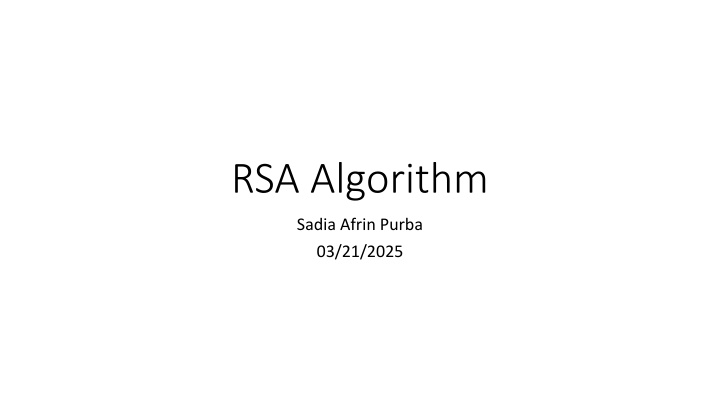 rsa algorithm