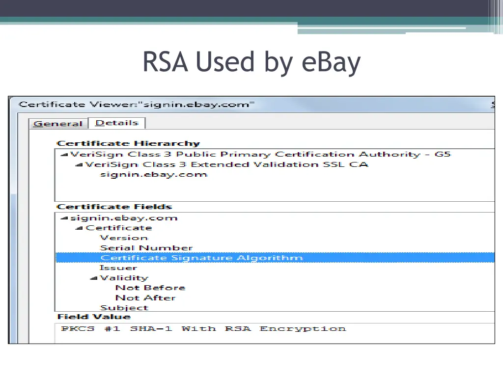 rsa used by ebay