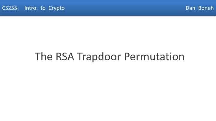 cs255 intro to crypto dan boneh