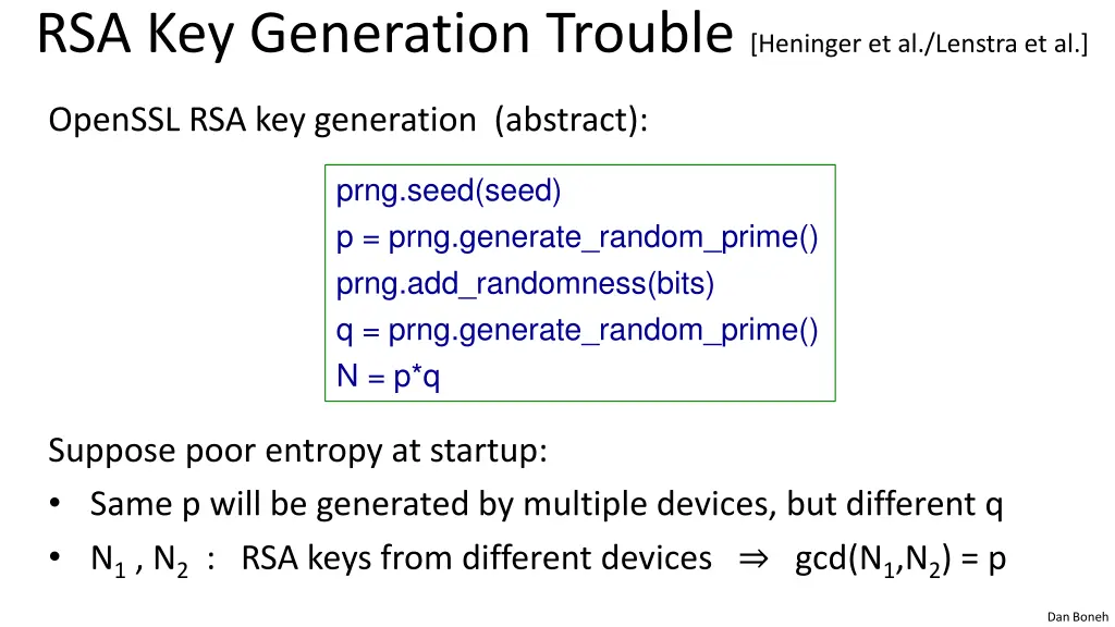 rsa key generation trouble heninger et al lenstra