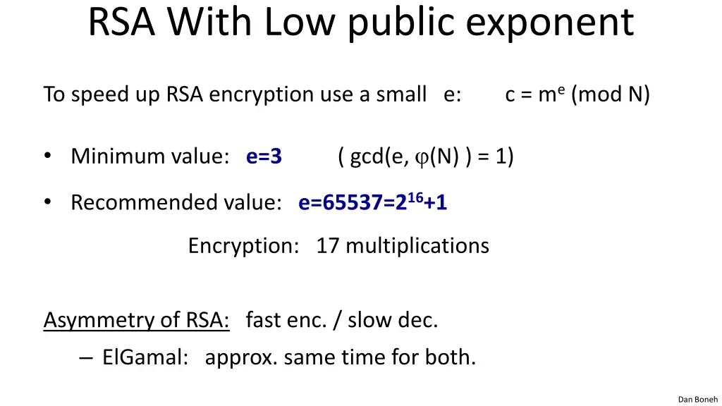 rsa with low public exponent