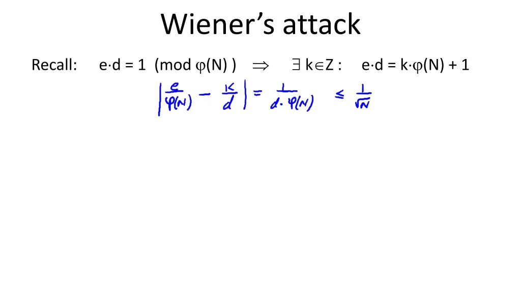 wiener s attack