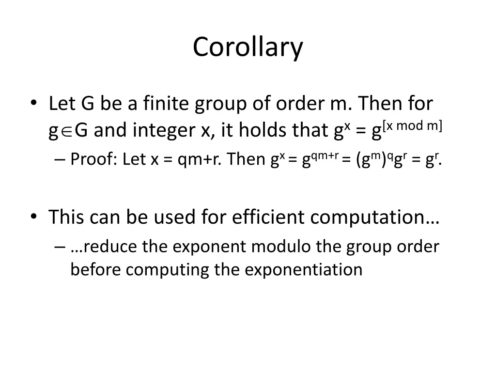 corollary