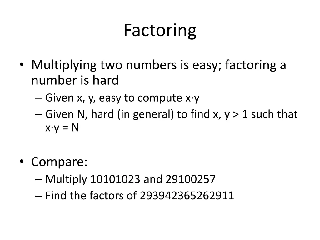 factoring