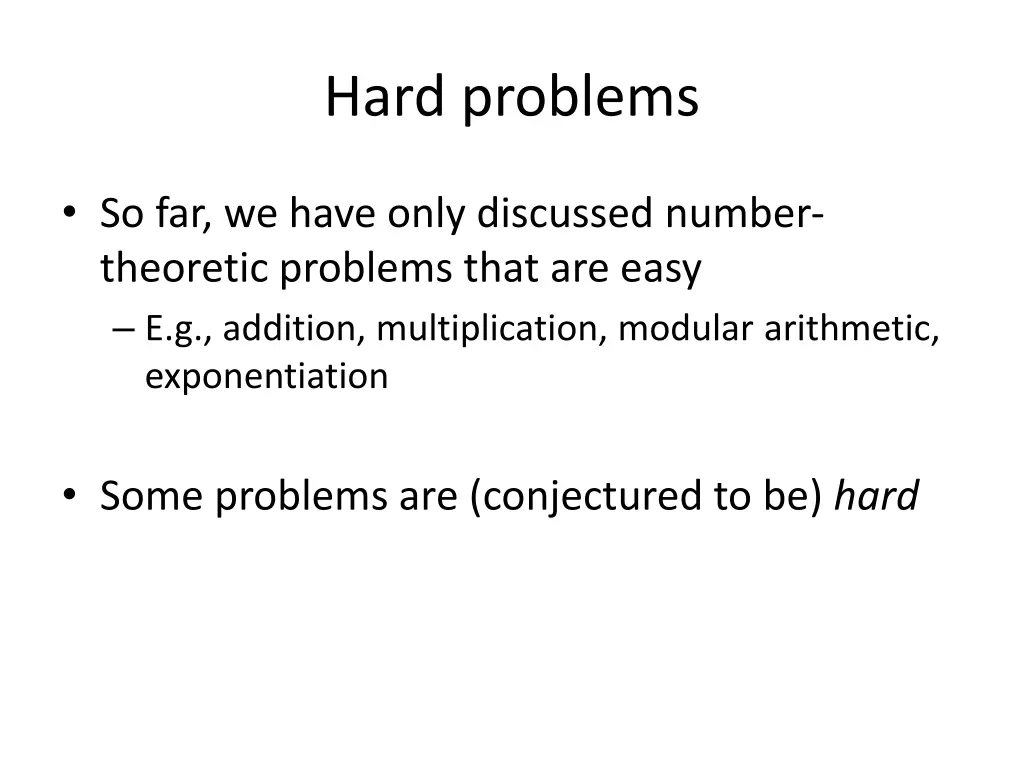 hard problems