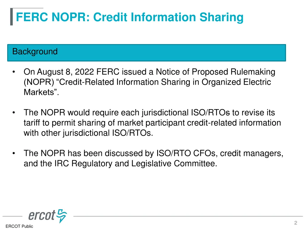 ferc nopr credit information sharing