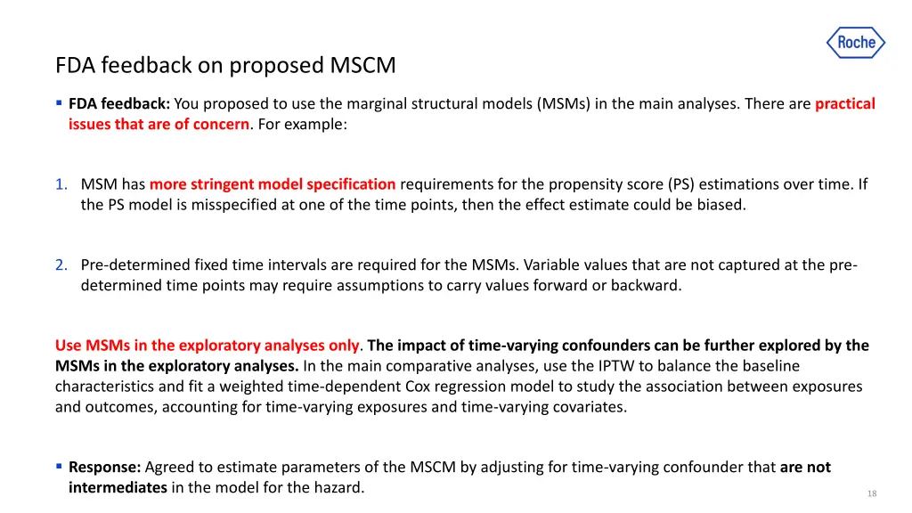 fda feedback on proposed mscm
