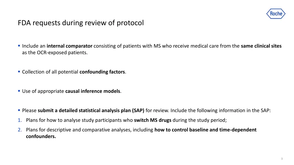 fda requests during review of protocol