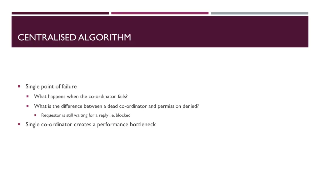 centralised algorithm 3