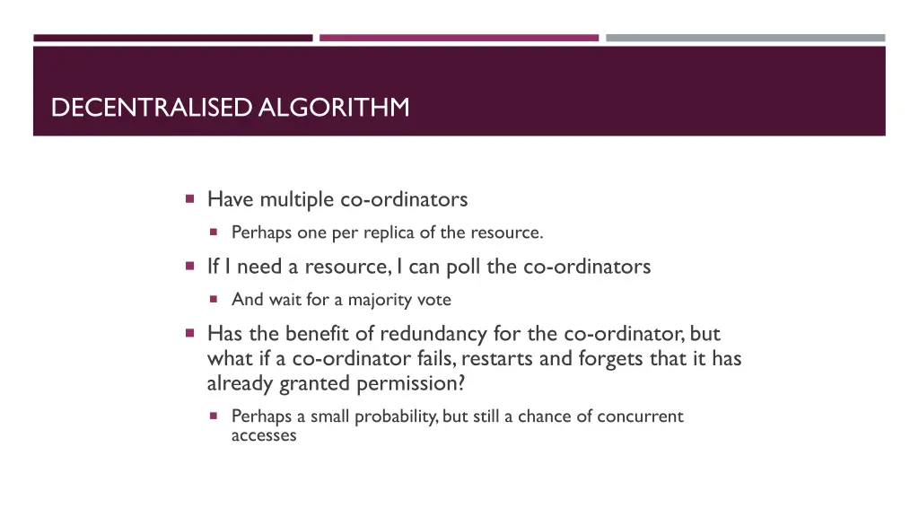 decentralised algorithm