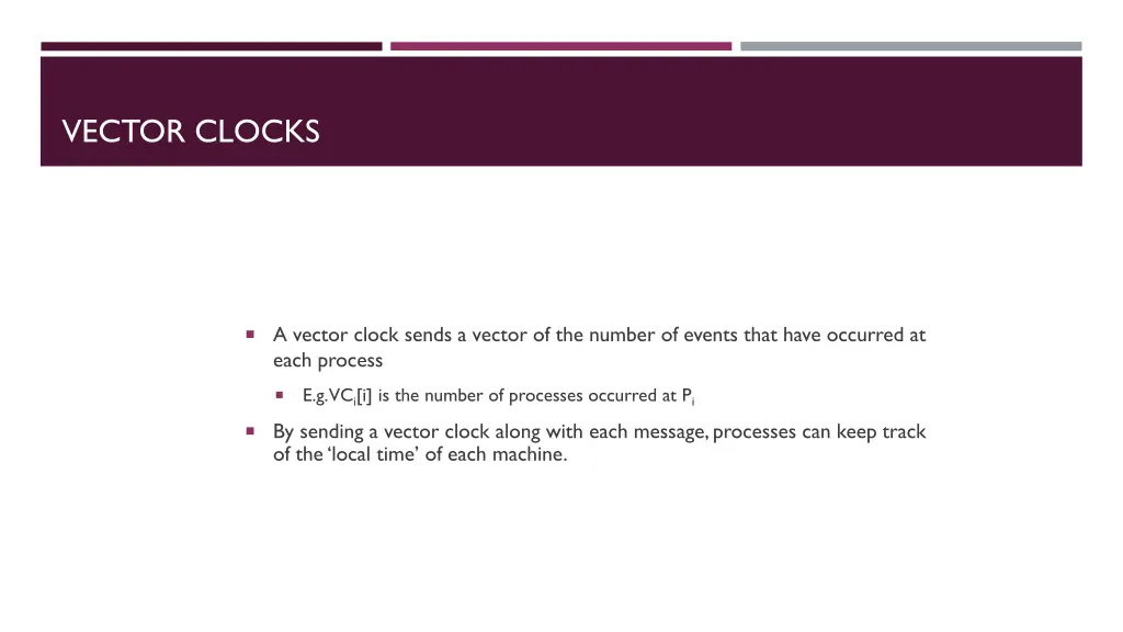 vector clocks