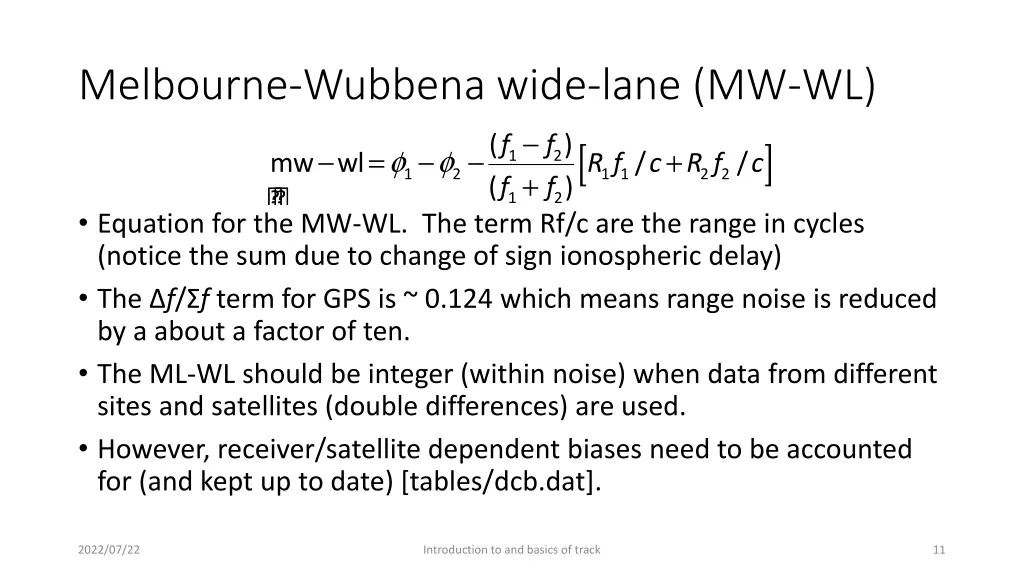 melbourne wubbena wide lane
