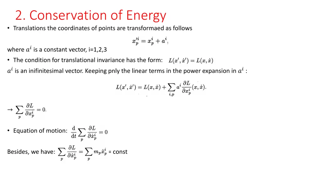 2 conservation of energy translations