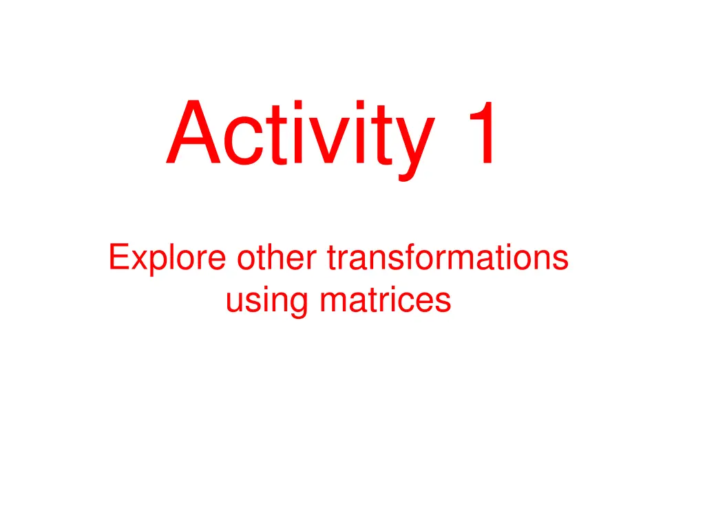 activity 1