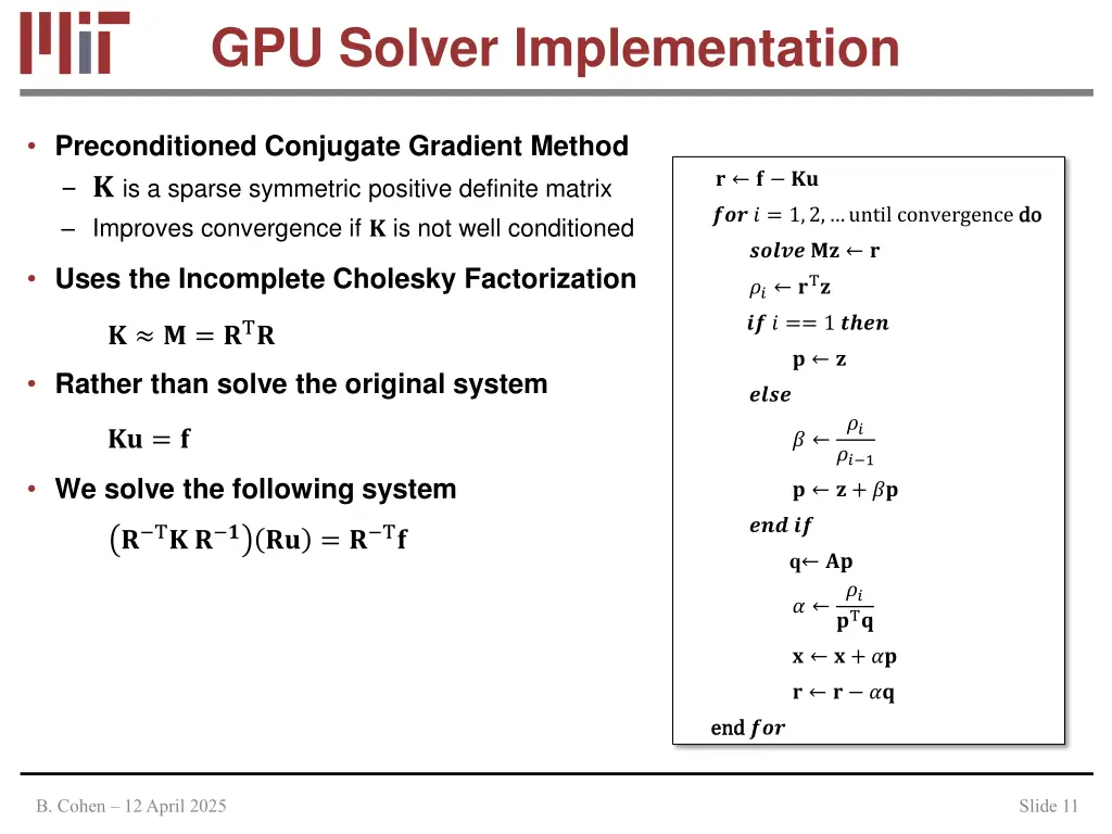 gpu solver implementation