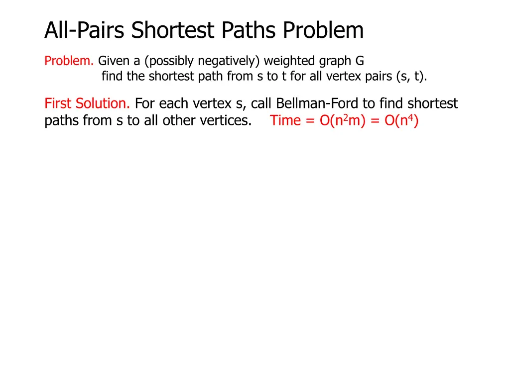 all pairs shortest paths problem 1