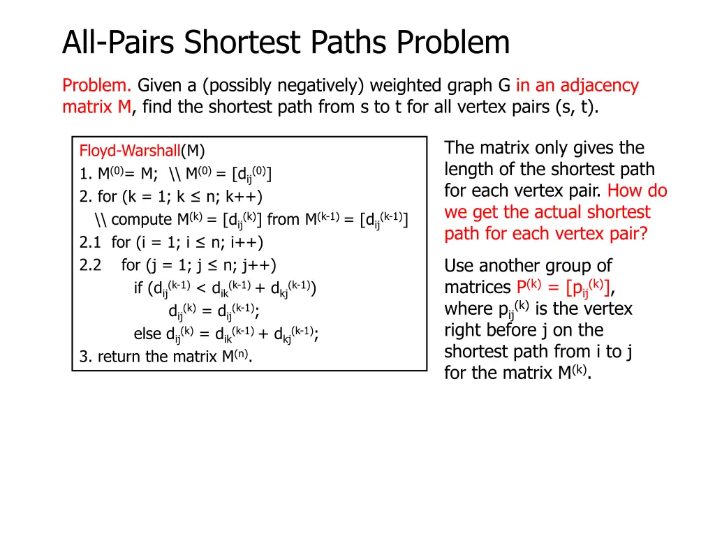 all pairs shortest paths problem 10