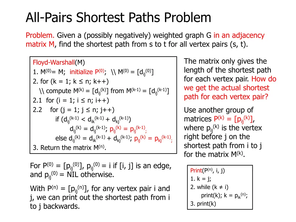 all pairs shortest paths problem 14