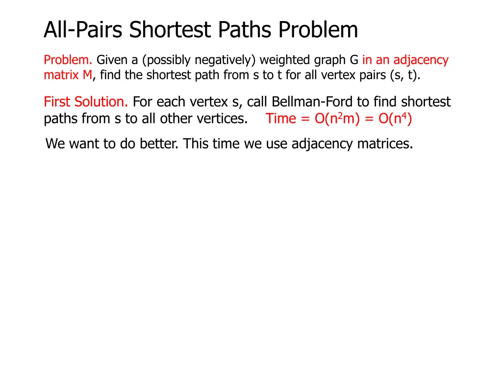 all pairs shortest paths problem 3