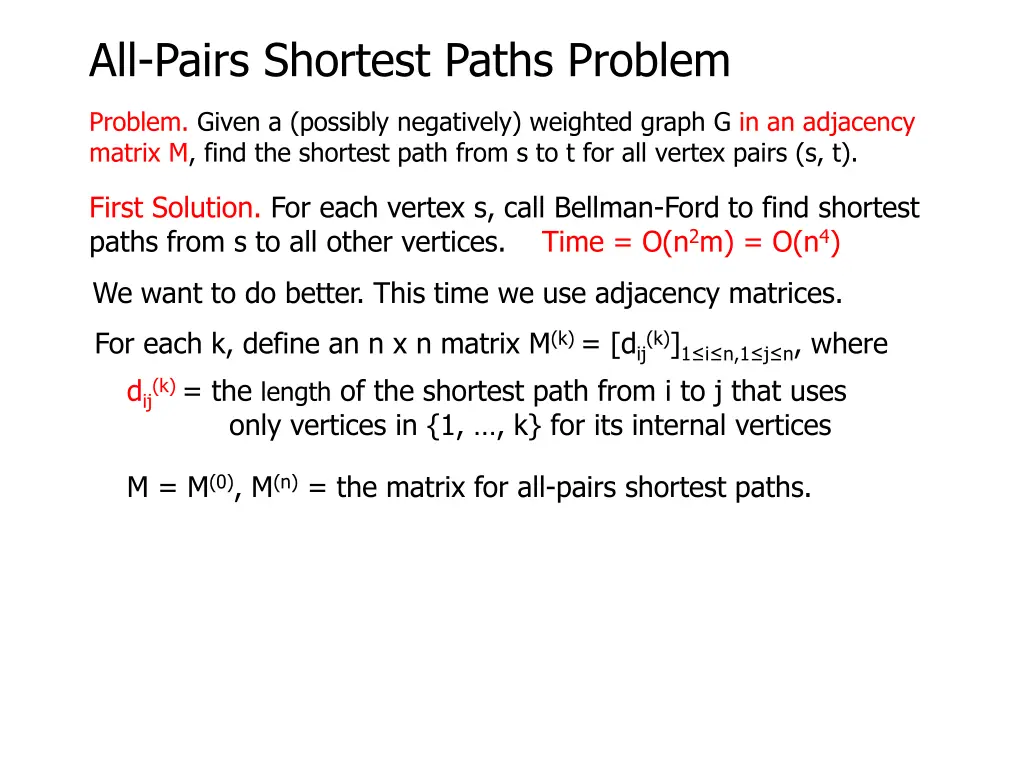 all pairs shortest paths problem 5