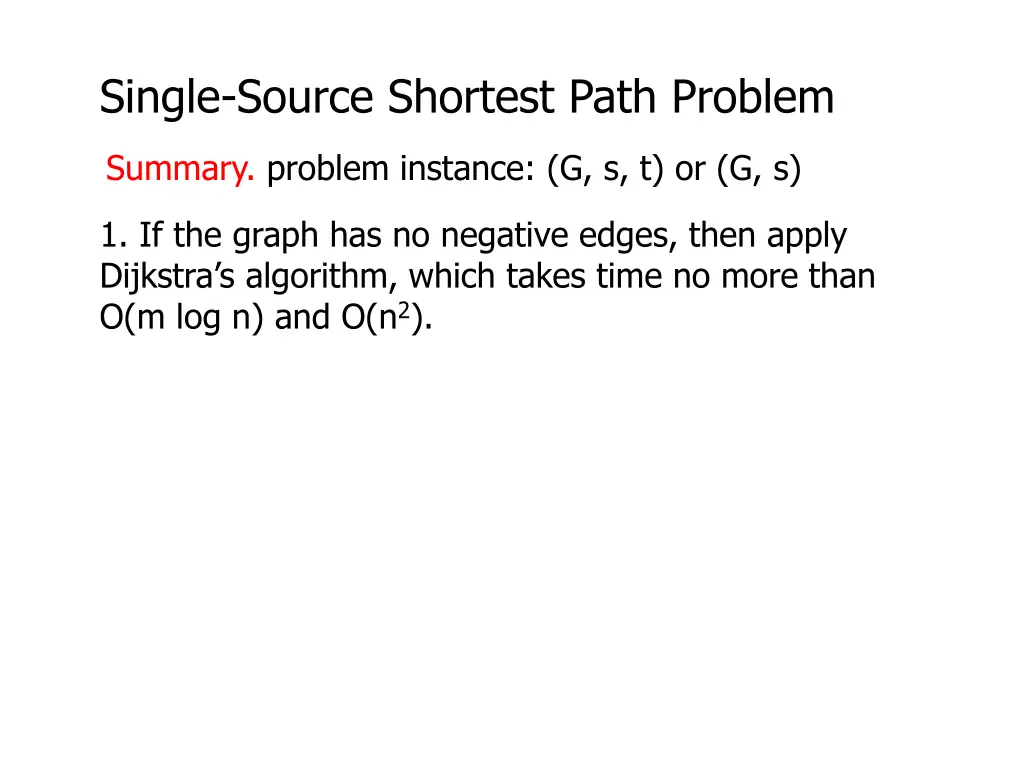 single source shortest path problem 1
