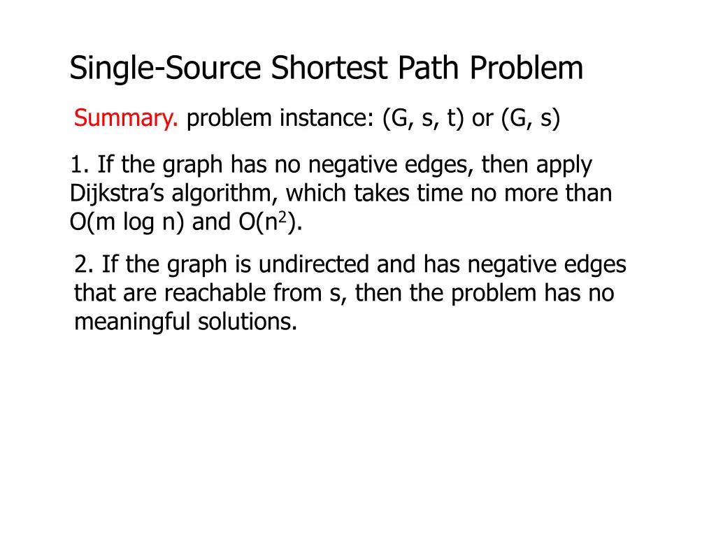 single source shortest path problem 2